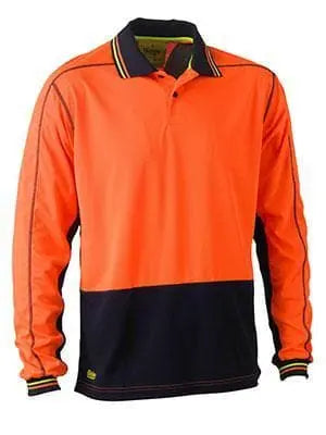 Bisley Workwear Hi-vis Long Sleeve Polo Shirt BK6219 Metro Workwear.